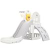 Toddler Slide and Swing Set 5 in 1, Kids Playground Climber Slide Playset with Basketball Hoop Freestanding Combination for Babies Indoor & Outdoor