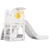 Toddler Slide and Swing Set 5 in 1, Kids Playground Climber Slide Playset with Basketball Hoop Freestanding Combination for Babies Indoor & Outdoor