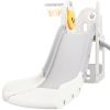 Toddler Slide and Swing Set 5 in 1, Kids Playground Climber Slide Playset with Basketball Hoop Freestanding Combination for Babies Indoor & Outdoor