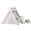 Kids Play Tent - 4 in 1 Teepee Tent with Stool and Climber; Foldable Playhouse Tent for Boys &amp; Girls