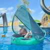 1pc 2023 Upgraded Baby Pool Float Mambobaby Swim Float, Non-Inflatable Baby Floats With Canopy For Infant Swim Ring, Outdoor Accessory